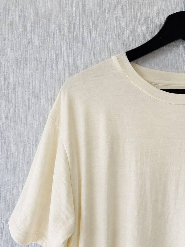 WHITE Tシャツ テスト後 接写